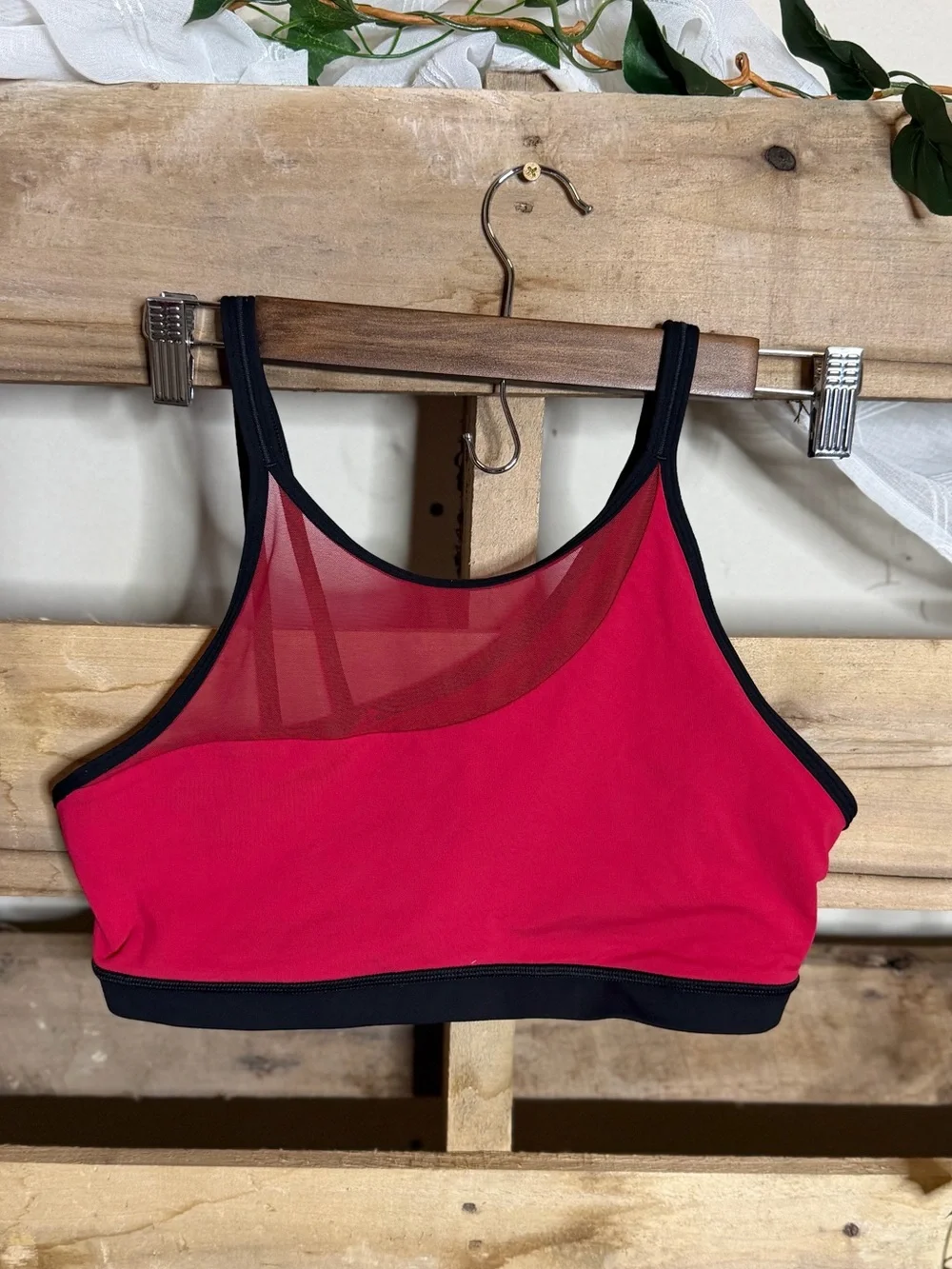 lululemon athletica Red Sports Bralette with Black Trim